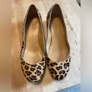 Jcrew Factory Low block heel leopard shoes